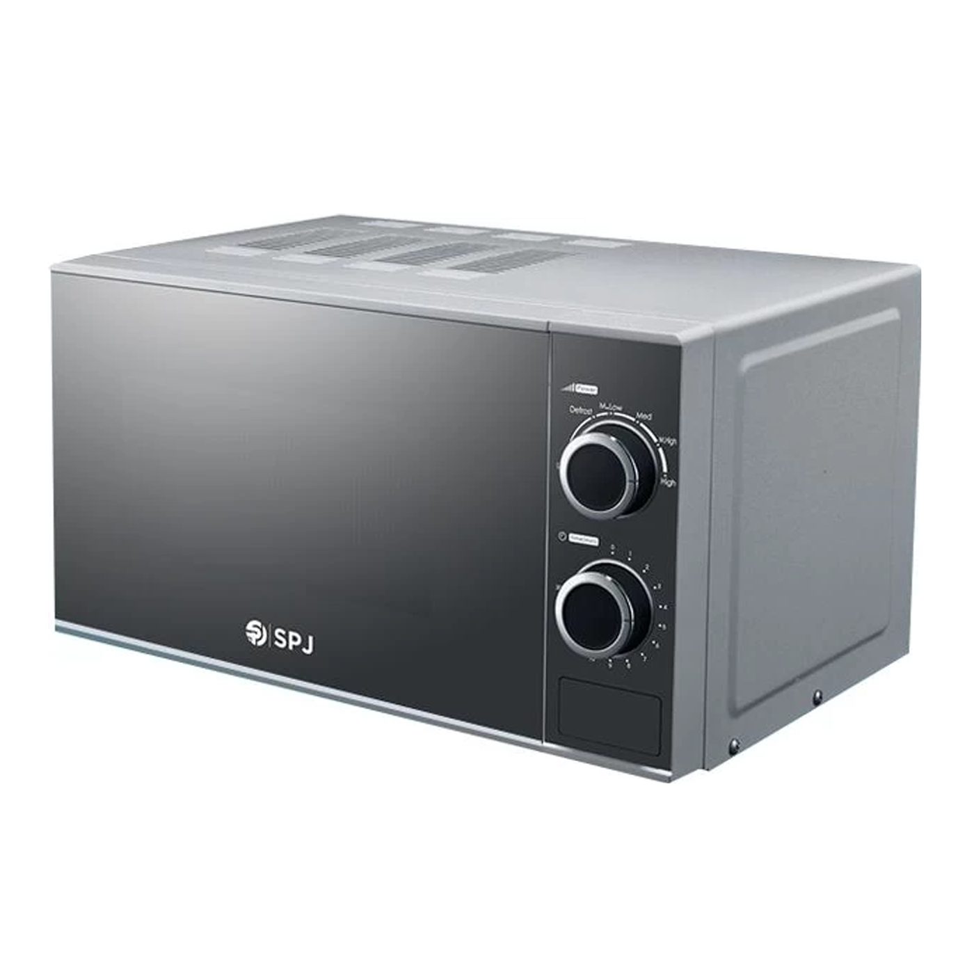 SPJ 20L High Tech Mirror Door Microwave Oven – Silver