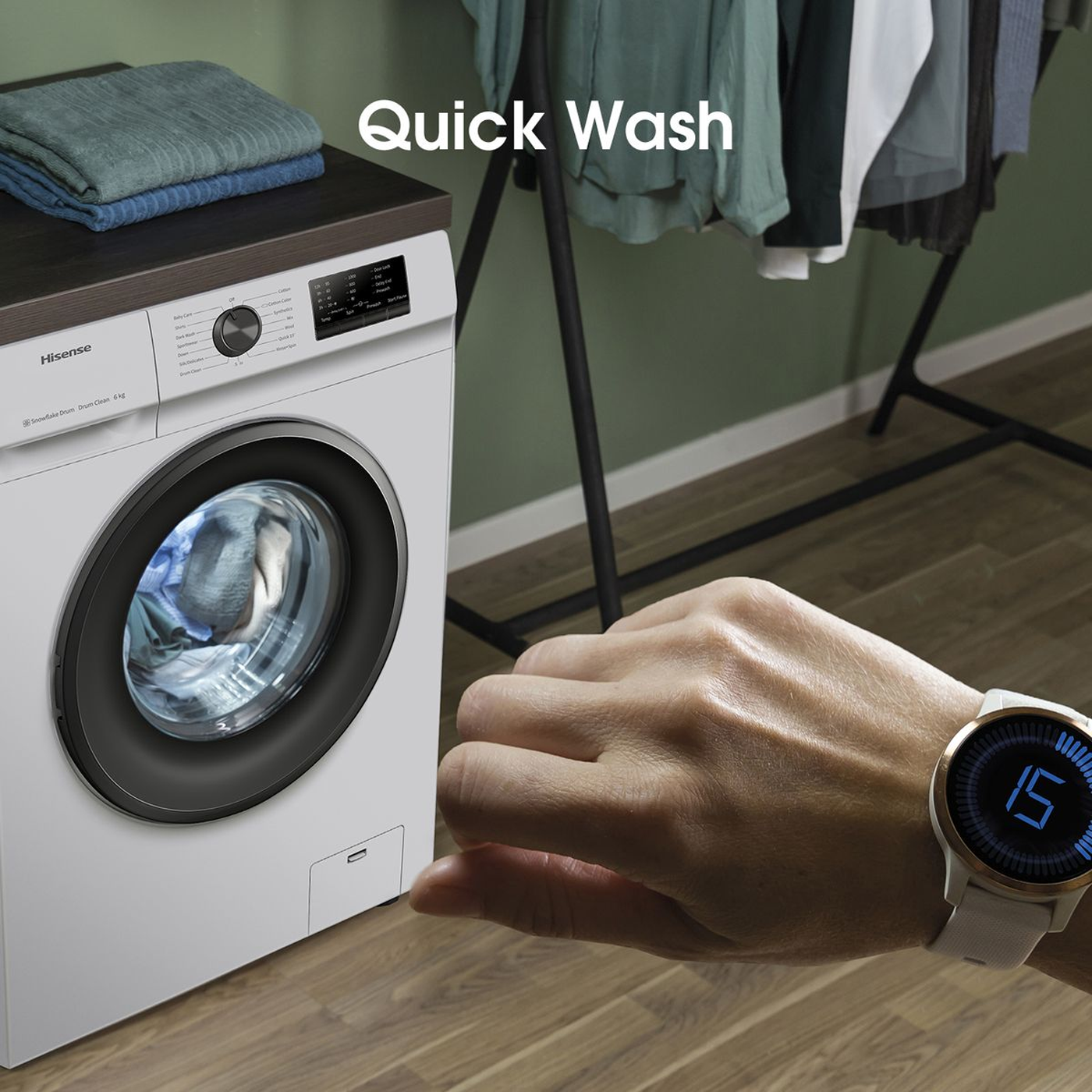 Hisense 6Kg Front Load Washing Machine-Wfvc6010s - Image 4