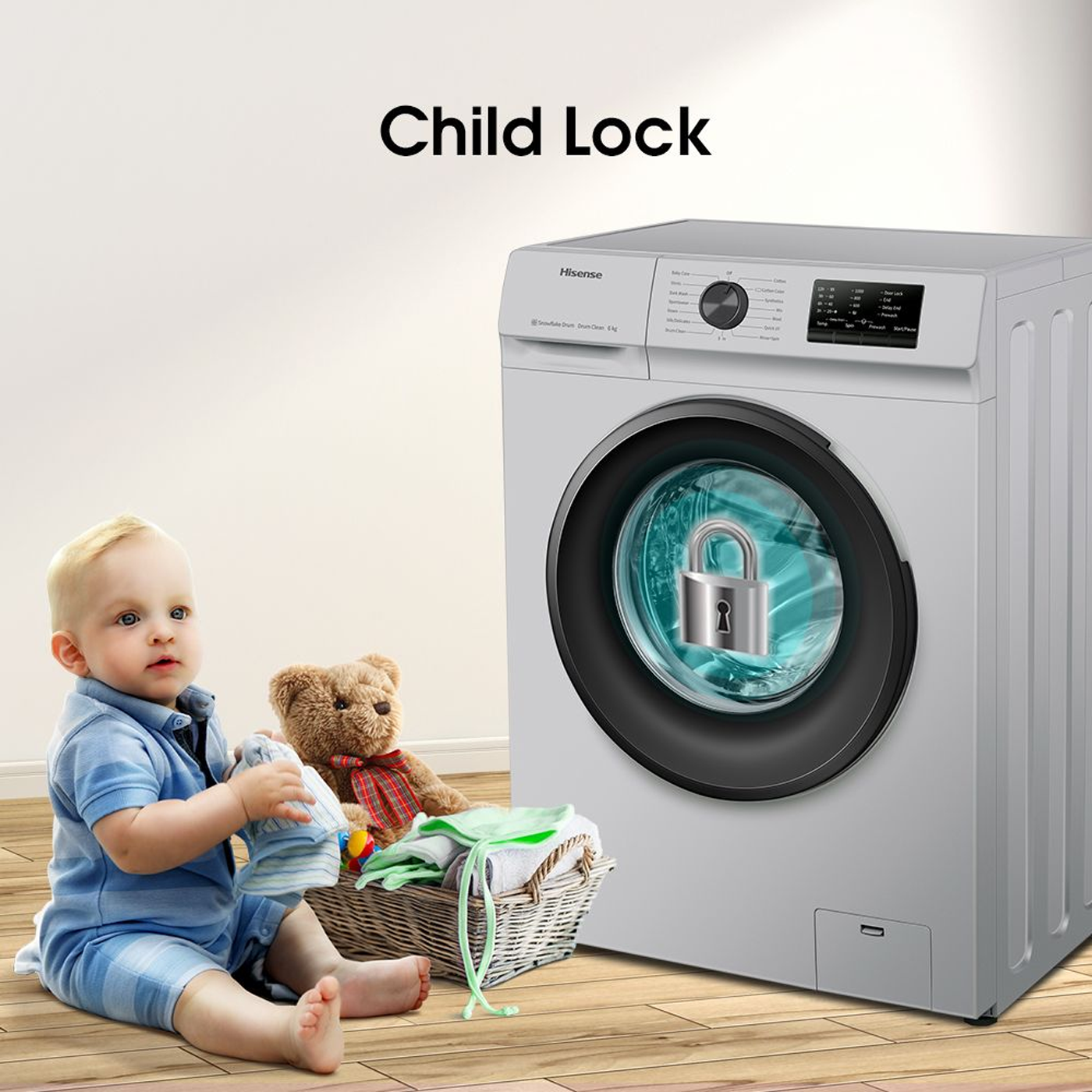 Hisense 6Kg Front Load Washing Machine-Wfvc6010s - Image 6