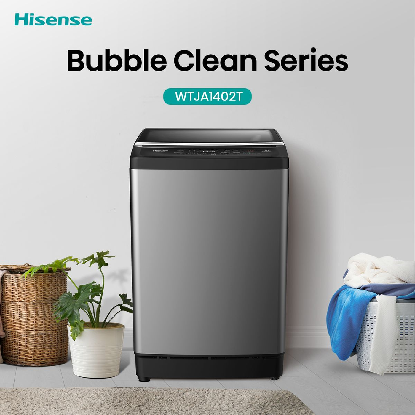 Hisense 14Kg Top Loader Washing Machine -Titanium Grey - Image 6