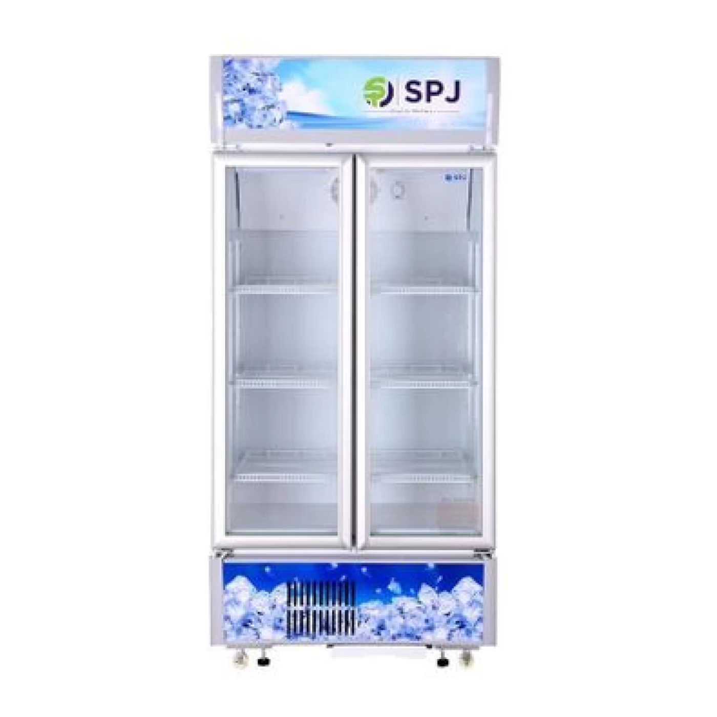 SPJ 700 litres Beverage Cooler Display Showcase 2 Doors Refrigerator
