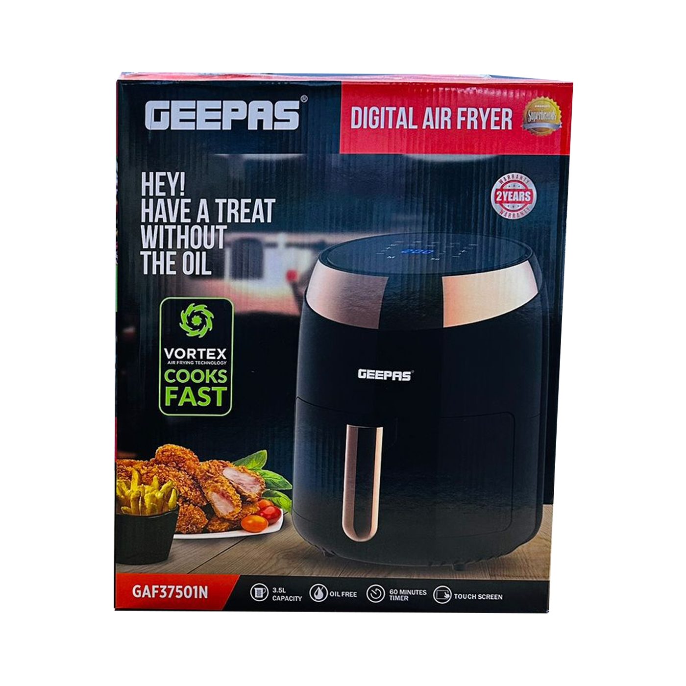 Geepas Digital Air Fryer 3.5L Non-Stick Fryer