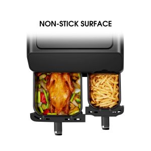 Hisense 8.6L Dual Airfryer with LED Touch Control Panel - Black