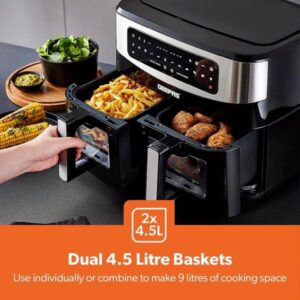 Geepas GAF37525 9L Dual Basket Digital Convection Air Fryer 3