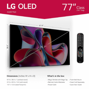 LG 77 inch OLED evo G3 Class 4K OLED TV, 77G3