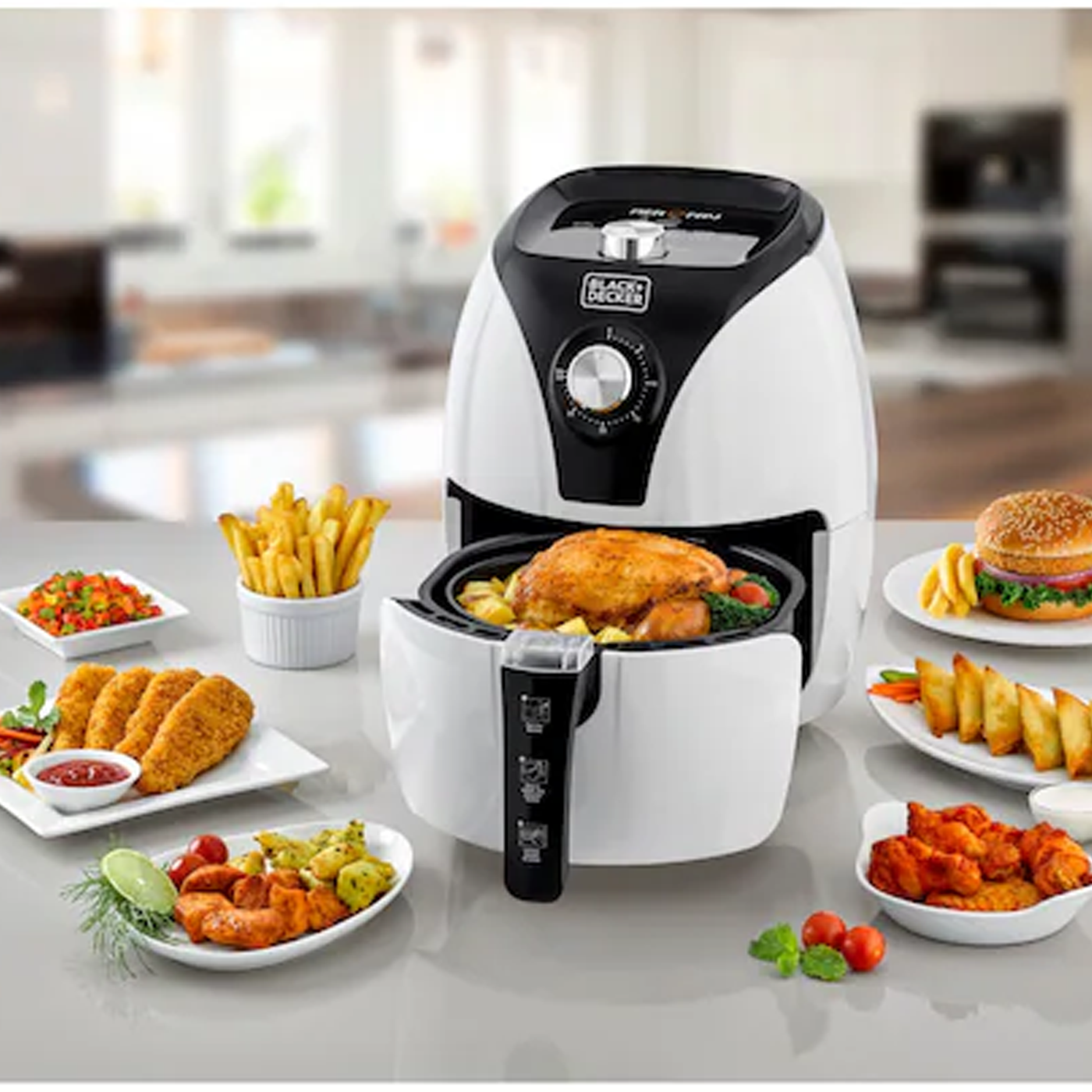 Black + Decker 3.5L 1500W Manual Aerofry Air Fryer  AF220-B5 - Image 3