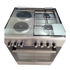 Titan 60*60cm Cooker; 2 Gas + 2 Hotplates Electric Oven & Grill, TN-FC6220XBS