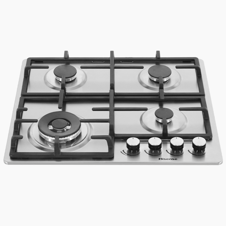 Hisense 60cm 4 Gas Burners inbuilt Hob stainless steel