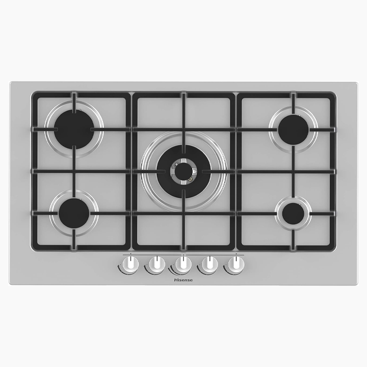 Hisense 90cm 5 Gas Inbuilt Hob Stainless Steel