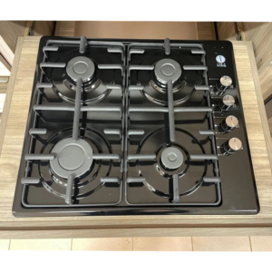 Alternative view of IQRA 4 Gas Hob 60x60cm Stainless Steel Black IQ-BH640BLK