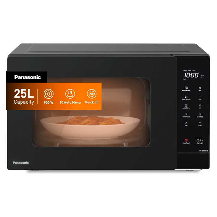 Panasonic 25 Litres NNST34NBKPQ Solo Microwave Oven, 900W