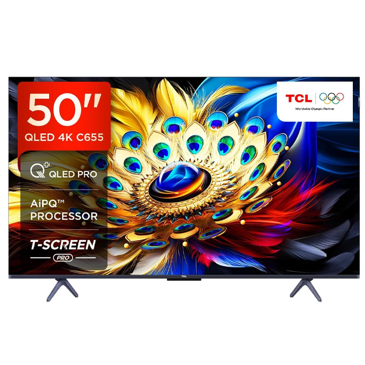 TCL 50 Inch 50C655 4K Quantum Dot QLED Google TV